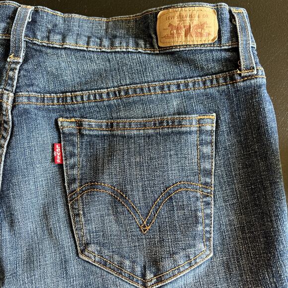 Levi's Shorts Womens 12 Blue Cut Off 505 Frayed Denim Mid Rise 3.5" - Picture 3 of 9